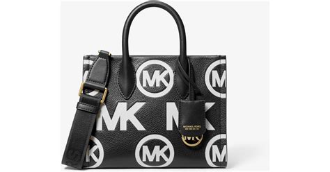 michael kors mirella small logo tote crossbody bag|Mirella Small Logo Embossed Pebbled Leather .